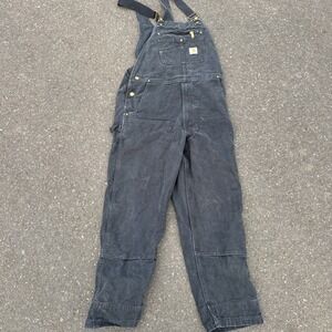 Carhartt Double Knee Duck Overalls Men's Size 38x32 Insulated Vtg